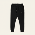 Zenrola Elevated Lounge Joggers in Black – Flat Lay Front View