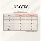 Zenrola Elevated Lounge Joggers Size Chart