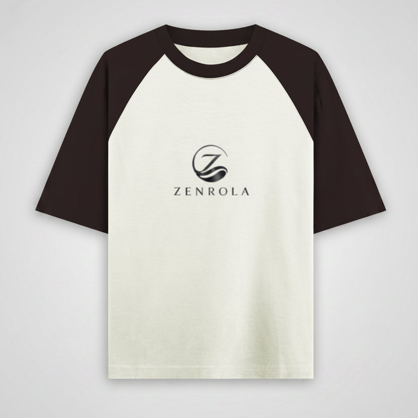 zenrola essence oversized raglan tee cream brown