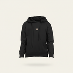 Zenrola Little Cloud Hoodie – Black Ghost Mannequin with Shadow