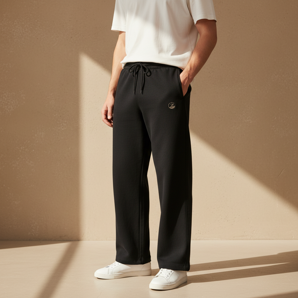 Zenrola Terry Sweatpants – Black Male Model Shot Retry