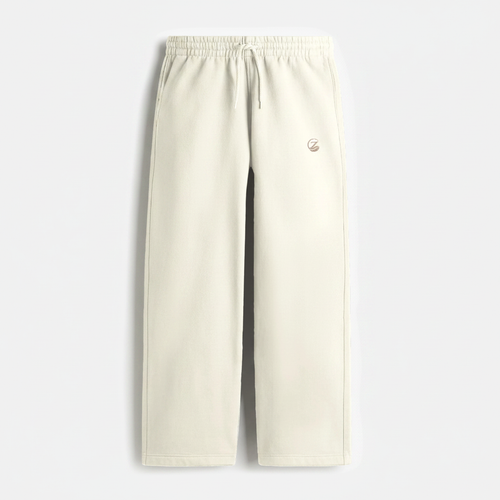 Zenrola Terry Sweatpants in Off White – Ghost Mannequin Front View